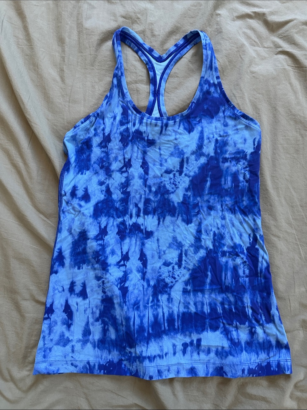 Lululemon Blue Tie-Dye Racerback Tank Top